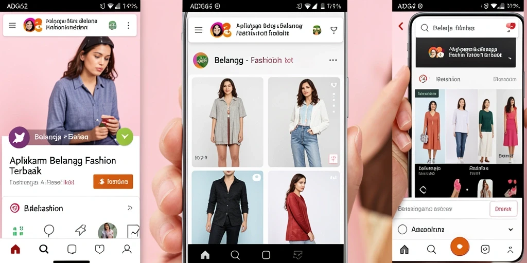 Tampilan antarmuka <strong>ADG62</strong> yang modern dan mudah digunakan untuk berbelanja fashion.