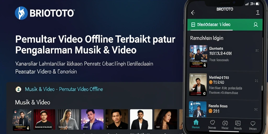 Antarmuka pengguna BRIOTOTO yang intuitif dan responsif untuk pemutar video offline.