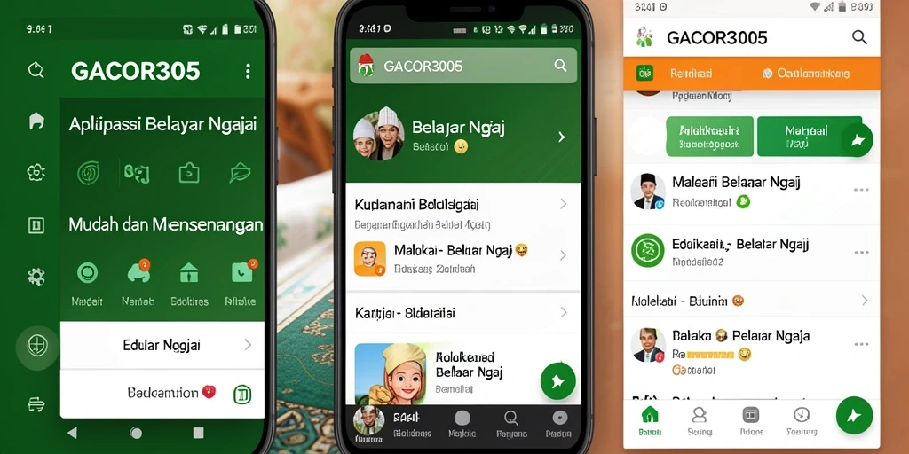 Tampilan antarmuka GACOR305 yang memudahkan pengguna belajar ngaji.