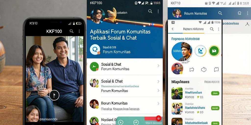 Antarmuka menarik dari aplikasi Forum Komunitas KPK100