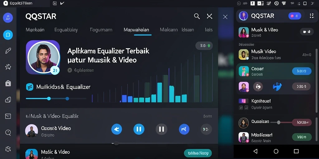 Antarmuka aplikasi QQSTAR yang memukau dan fungsional.