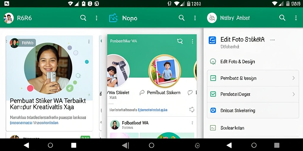 Screenshot R6R6 menampilkan antarmuka pengguna yang mudah dan fitur pembuatan stiker.