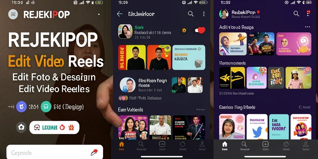 Antarmuka pengguna REJEKIPOP yang intuitif dan menarik.