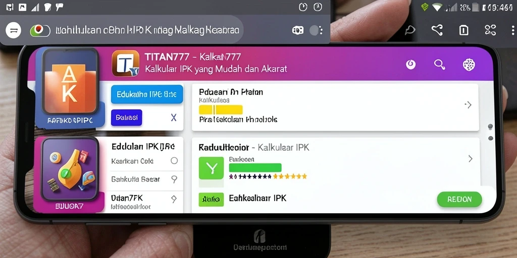 Tampilan antarmuka utama aplikasi Kalkulator IPK TITAN777.