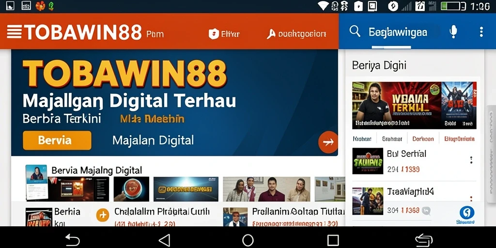 Antarmuka aplikasi TOBAWIN88 yang menarik dan modern.