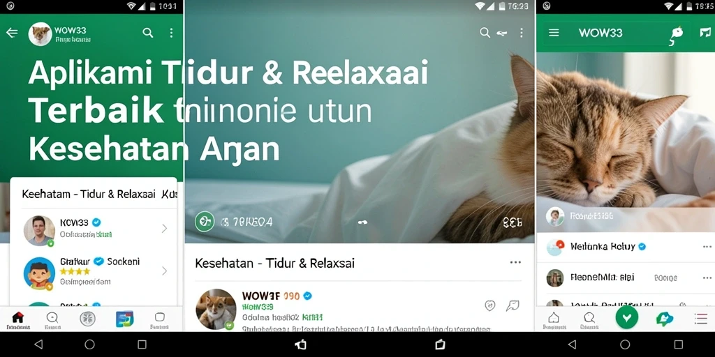 Antarmuka WOW33 yang user-friendly untuk relaksasi dan tidur.